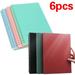 1/3/6 Pcs Spiral Notebook Solid Color College Ruled 80 Sheets -160 Pages Journals for Study and Notes 6 Pcs 6 Colors