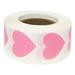 Pink Heart Stickers | 0.75 Inch Wide | 500 Pack