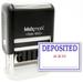 MaxMark Large Date Stamp with DEPOSITED Self Inking Date Stamp Large Size - 2 COLOR BLUE/RED ink