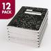Mead Composition Book Wide Ruled 100 Sheets 9 34 x 7 12 12 Pack Black Marble -