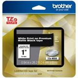 Genuine Brother 1 (24mm) White on Matte Black TZe P-touch Tape for Brother PT-520 PT520 Label Maker