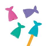 Mermaid Tail Eraser Pencil Topper - Stationery - 24 Pieces