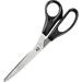 Business Source Stainless Steel Scissors - 8 Overall Length - Bent-right - Stainless Steel - Black - 1 Each | Bundle of 5