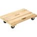Global 952154 24 x 16 in. Hardwood Dolly with Solid Deck - 1000 lbs