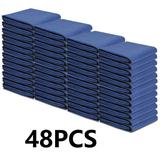 Zeny Moving Blankets 80 x 72 Pro Economy - 48 Pack Polyester- Blue/Black Shipping Furniture Pads