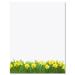 Current Daffodils Easter Letter Papers - Set of 25 Spring Floral Computer Stationery 8 1/2 x 11 Easter Flyers Invitations