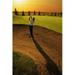 Posterazzi Golfer Taking A Swing from A Golf Bunker Poster Print by Darren Greenwood - 22 x 34 - Large