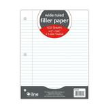 C-Line 2044706 8 x 10.5 in. Ruled 3-Hole Punched Filler Paper - 100 Sheets