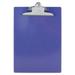 Saunders Recycled Plastic Clipboard with Ruler Edge 1 Clip Capacity Holds 8.5 x 11 Sheets Purple (21606)