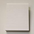 White Memo Pads / Notepads With Black Ruled Lines Size 8.5 x 11 50 Sheets Per Pad - 5 Pads Par Pack.