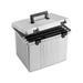 Portable File Boxes Letter Files 13.88 x 14 x 11.13 Granite