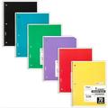 Spiral Notebook 1 Subject Medium/college Rule Assorted Covers 10.5 X 8 70 Sheets 6/pack | Bundle of 5 Packs