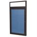 Ghent s Vinyl 36 x 30 1 Door Enclosed Bulletin Board in Ocean Blue