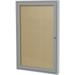 Ghent s Vinyl 36 x 24 1 Door Enclosed Bulletin Board in Caramel