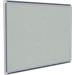 Ghent s Vinyl 4 x 8 DecoAurora Bulletin Board with Navy Blue Trim in Gray