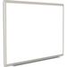 Ghent 48 x144 Aluminum Frame Ceramic Magnetic Whiteboard - Maple Trim