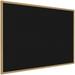 Ghent s Wood 4 x 5 Rubber Bulletin Board with Wood Frame in Black