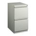 Hirsh 20 Deep Mobile Pedestal File Cabinet 2 Drawer File-File Letter Width Gray