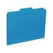 Business Source File Folder Interior Ltr 1/3 Cut 100/BX Blue 43562