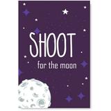 Awkward Styles Space Poster Print Art Printed Art Picture Nursery Room Wall Art Kids Room Decor Shoot for the Moon Quotes for Kids Art Newborn Baby Room Wall Decor Space Wallpapers Made in USA