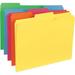 Business Source 1/3 Tab Cut Letter Recycled Classification Folder - 8 1/2 x 11 - Top Tab Location - Assorted Position Tab Position - Stock - Blue Green Red Orange Yellow | Bundle of 10 Boxes