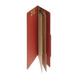 1PK Pressboard Classification Folders 2 Dividers Letter Size Earth Red 10/Box