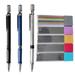 1111Fourone 3pcs 2.0mm Mechanical Pencil School Office Drawing Writing Metal Mechanical Pen Sketching Stationery