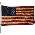 Homissor Tea Stained American Flag - 3x5 Outdoor Vintage Rustic Old Style United States Flags Banner Indoors for wall 4th of july (Tea Printed Star Flag)
