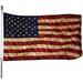 Homissor Tea Stained American Flag - 3x5 Outdoor Vintage Rustic Old Style United States Flags Banner Indoors for wall 4th of july (Tea Printed Star Flag)