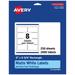 Avery Matte White Rectangle Labels with Sure Feed 2 x 3.75 2 000 Matte White Printable Labels