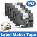 Label Tape TSV 5 / 3 Pcs Compatible Label Tape Replacement Fits for Brother P-Touch TZe-231 TZe Tape 12mm 0.47 Laminated White TZ Label Maker Tape Compatible with Brother PT-H110 PT-D210 PT-D200