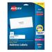 Avery-Avery Easy Peel White Address Labels w/ Sure Feed Technology Laser Printers 1 x 4 White 20/Sheet 25 Sheets/Pack (5261)