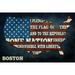 Boston Massachusetts Americana Pledge of Allegiance (36x54 Giclee Gallery Art Print Vivid Textured Wall Decor)