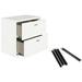Hirsh Lateral Metal File Cabinet Set 30 W 2 Drawer White with Front/Back Rails
