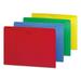 Smead Colored File Jackets with Reinforced Double-Ply Tab Straight Tab Letter Size Assorted Colors 100/Box (75613)
