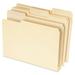 Double Stuff File Folders 1/3-Cut Tabs: Assorted Letter Size Manila 50/Pack | Bundle of 10 Packs