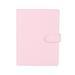 HEVIRGO Button Snap On Notebook Journal Agenda Planner Book Diary Faux Leather Cover Pink Faux Leather