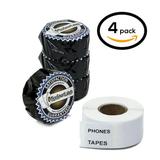 4 Rolls of Dymo 30333 Compatible (2-Up) Multipurpose Labels for LabelWriter Label Printers 1/2 x 1 inch (1000 Labels Per Roll)