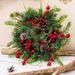 TENCE Christmas Wreath Xmas Decor 30 Cm Bowknots For Shopping Malls Restaurant