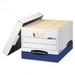 Bankers Box R-KIVE Max Storage Box Letter/Legal Locking Lid White/Blue 12/Carton