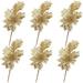 6 Pack Glitter Christmas Picks Sprays with Artficial Flower Leave Fruit for Xmas Decor Home Decor