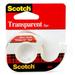 Transparent Tape In Handheld Dispenser 1 Core 0.5 X 37.5 Ft Transparent | Bundle of 5 Rolls