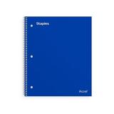 Staples Accel 1-Subject Notebook 8.5 x 11 College Ruled 100 Sh. Blue TR20951G/20951C