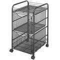 Scranton & Co Mesh File Cart with 2 File Drawers