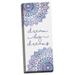 Gango Home Decor Lovely Purple Teal & White Inspirational Dream Big Dreams Panel; One 8x20in Hand-Stretched Canvas