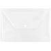 JAM Paper & Envelope Plastic Snap Envelopes 9.8x14.5 12 per Pack Clear