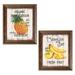 Gango Home Decor Traditional Smoothie Bar & Organic Farm Garden by Debbie DeWitt (Ready to Hang); Two 12x18in Gold Trim Framed Prints