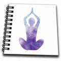 Purple Yoga Women with Colorful Design Buddha Meditation Mini Notepad 4 x 4 inch db-254264-3