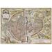 Paris Map 1581. /Nmap Of Paris France By Georg Braun From Civitates Orbis Terarum 1581. Poster Print by (24 x 36)