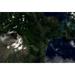 Satellite view of Mayon Volcano emitting a thin volcanic plume Poster Print by Stocktrek Images (34 x 22)